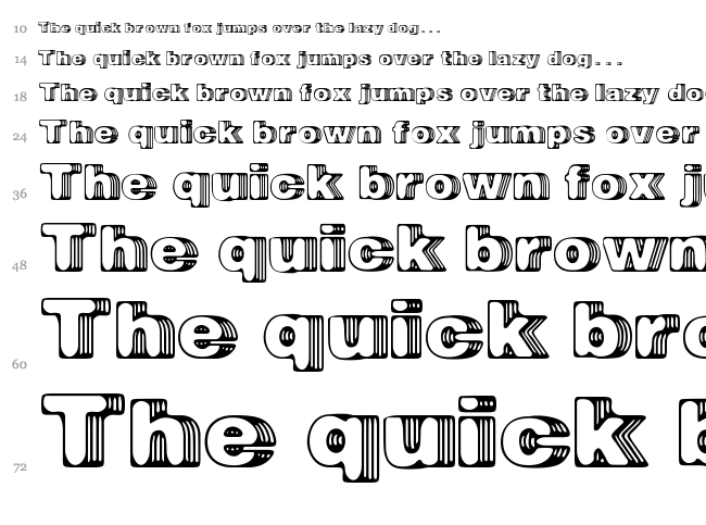 Big Designer font waterfall